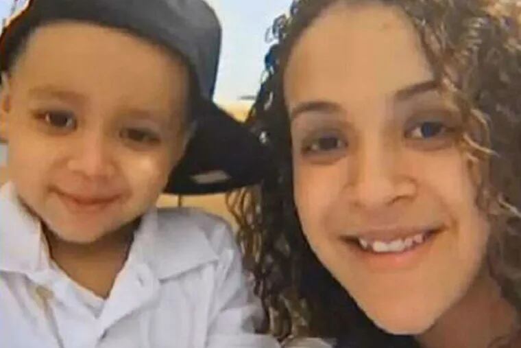 Josephine Rivera and her son, David Alicea, 2. He was killed and she was injured when a car hit them in on Mascher Street in April 2015.