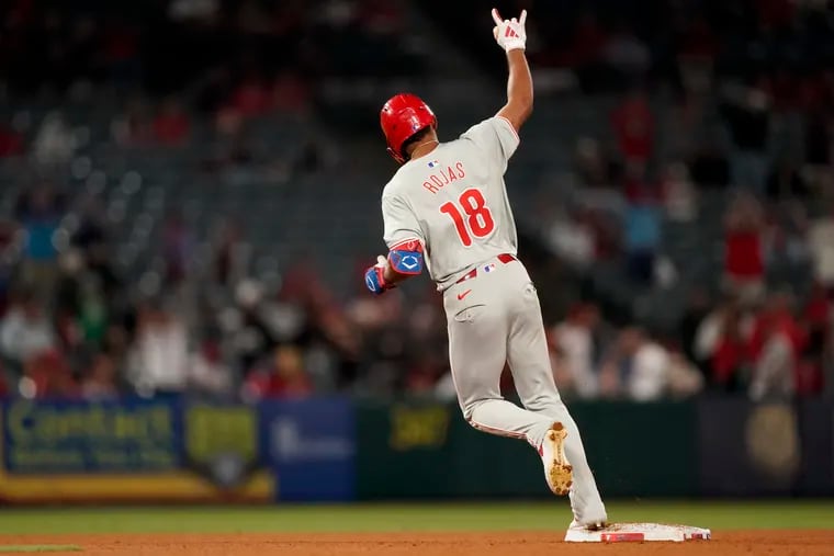 Johan Rojas hit a go-ahead two-run home run in the ninth inning to help left the Phillies over the Angels.