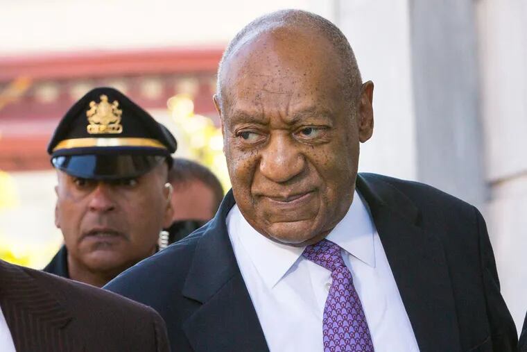 Bill Cosby arrives for his sexual assault trial at the Montgomery County Courthouse in 2017.