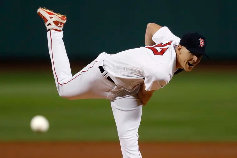The Boston Red Sox's Nick Pivetta pitches during the first inning against the Baltimore Orioles on Tuesday.