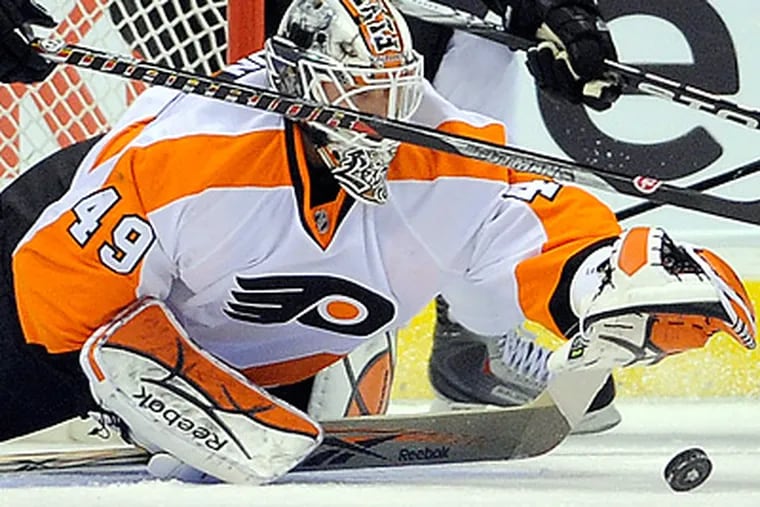 Flyers have waived goalie Michael Leighton today, according to GM Paul Holmgren. (Mark J. Terrill / AP Photo)