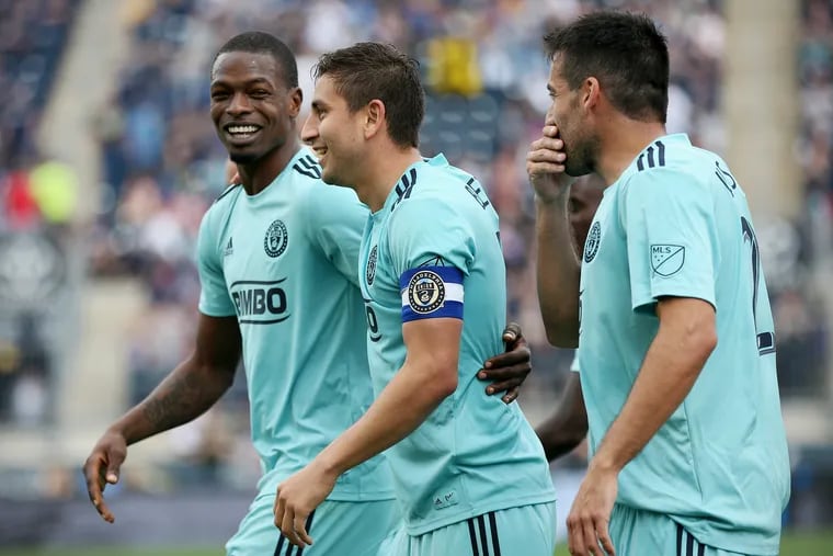 Cory Burke, left, hasn't played for the Union since April 20, 2019.