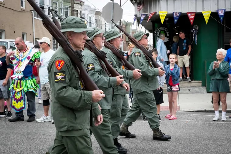 Members of the Philadelphia Vietnam Veterans Memorial Society march in the Bridesburg Memorial Day Parade, in Philadelphia, Monday, May 28, 2018.