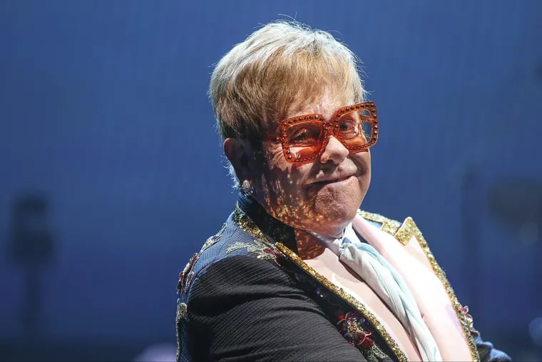 Elton John preforms in Philadelphia at the Wells Fargo Center, an early stop on three-year old farewell tour. Tuesday, September 11, 2018.