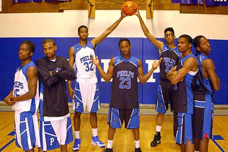 Left to right, Danny McFarlin, Leanord Closson, number 23 is Jahmad Saleem - all the way to the right back to back is Terrance Bailey and Donovan Womack - Tyree Harris, number 32 and Darian Doleman, number 33