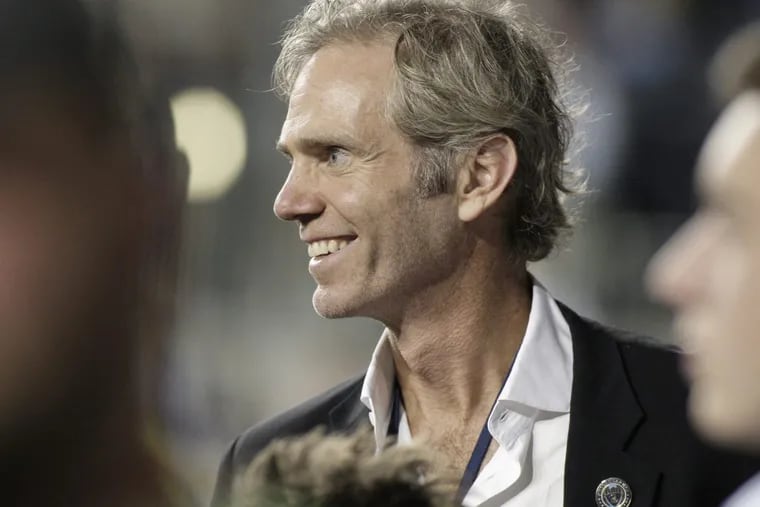 Philadelphia Union owner Jay Sugarman watches the Major League Soccer All-Star Game at PPL Park in Chester on July 25, 2012.