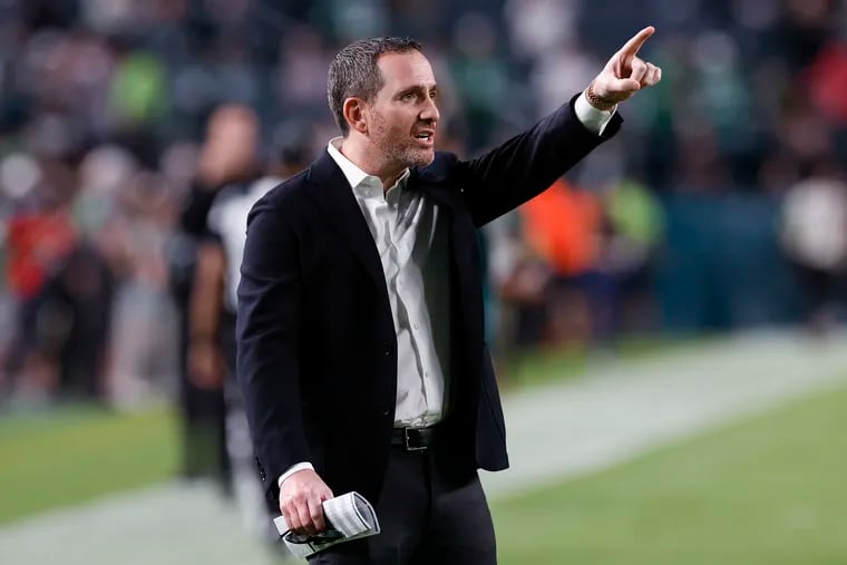 Eagles general manager Howie Roseman before the game against the Minnesota Vikings on Sept. 14.