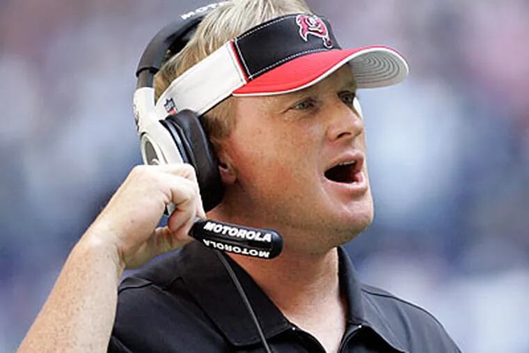 A rumor about Jon Gruden becoming the Eagles' coach went viral in the Philadelphia region. (Donna McWilliam/AP file photo)