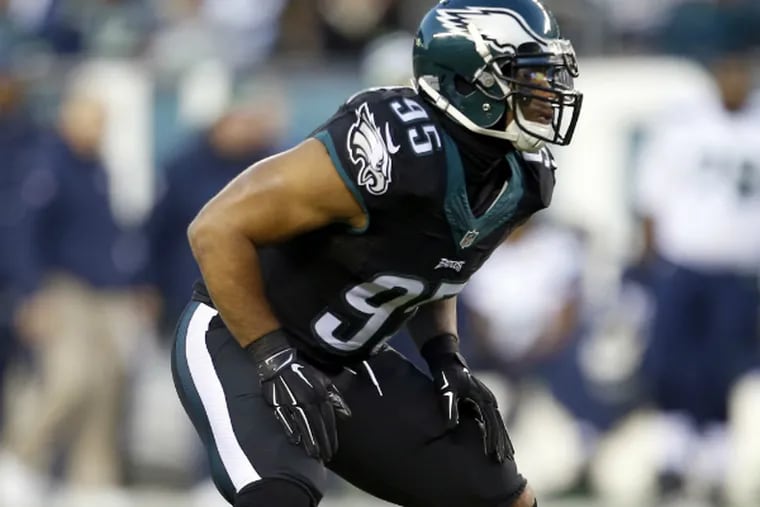 Mychal Kendricks has earned praise from the man he replaced, DeMeco Ryans. (Yong Kim/Staff Photographer)