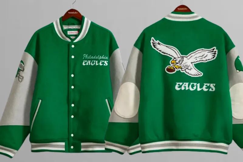 Philadelphia Eagles letterman jacket, made popular by Princess Diana ...