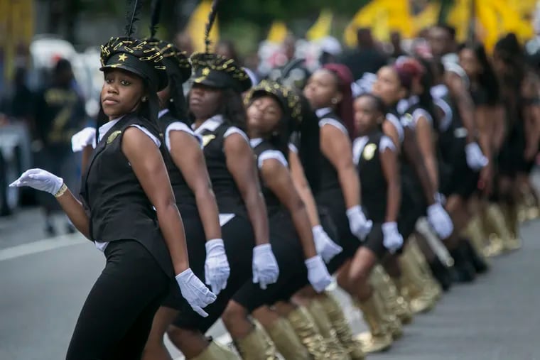 Modern Legends Drill Team perform during the 2016 Labor Day parade.