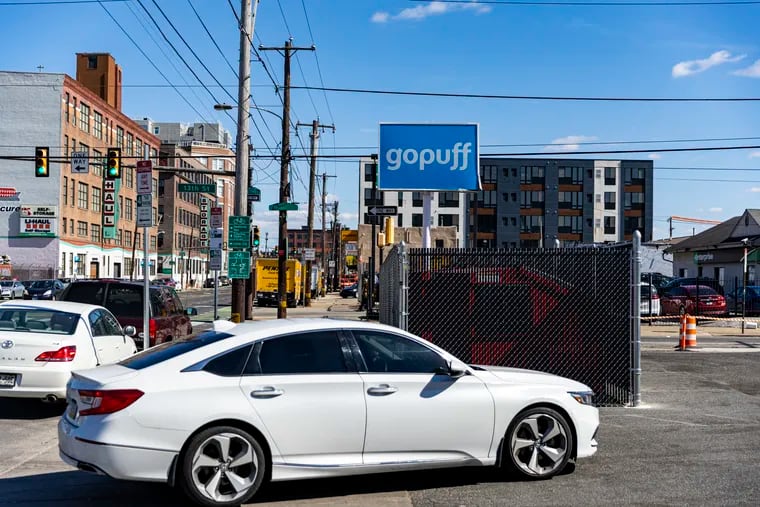 Philadelphia-based Gopuff opened another neighborhood delivery base at this former food-store location at 13th and Washington in late 2021. Neighbors say they've had a tough time getting the company to act on all its traffic, parking, noise, and trash concerns. Councilmember Mark Squilla says he's seen some progress but there needs to be more or the company should move to a less-residential location.