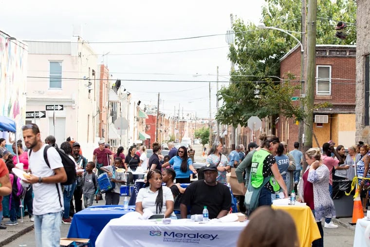 Prevention Point Philadelphia and 30 partner organizations provided food, Narcan overdose reversal kits, Hepatitis and HIV tests, and a wide variety of services and resources from organizations across the city, all for free at a neighborhood block party Wednesday, August  28, 2019.