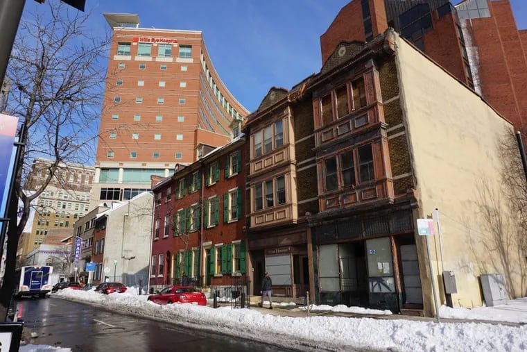 Wills Eye Hospital is raising money to replace row houses and an empty lot near its Center City building with a new research and treatment center.