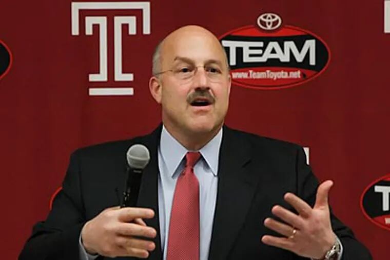 Steve Addazio could lead the Owls against the Big East Conference soon. (Steven M. Falk/Staff file photo)