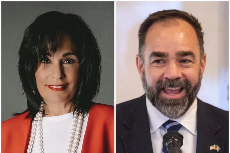 The candidates in the 2021 Pa. Supreme Court race, Democrat Maria McLaughlin, left, and Republican Kevin Brobson.