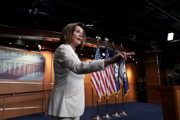 Speaker of the House Nancy Pelosi, D-Calif., responds forcefully to a question from a reporter who asked if she hated President Donald Trump, after announcing earlier that the House is moving forward to draft articles of impeachment against Trump, at the Capitol in Washington.