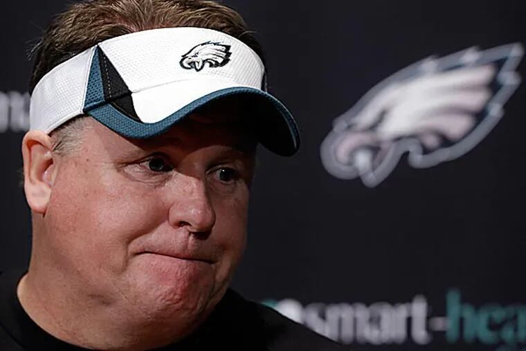 What Chip Kelly sees during minicamp this week certainly will affect how the Eagles approach next week's NFL draft. (Matt Rourke/AP)