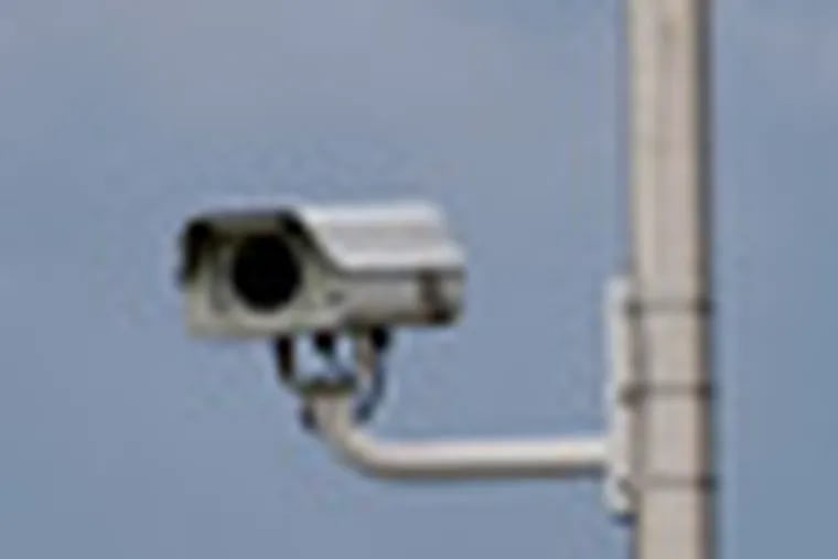Red light cameras monitor the intersection of Roosevelt Blvd, and Southampton Rd. EDITORS NOTE: Octobr 14, 2011.  ( MICHAEL S. WIRTZ / Staff ) PREDLIGHT16.  Accident data from Philadelphia police show that intersections with red-light cameras have had more crashes than before installation of cameras. But the cameras have generated $26 million in fines. The intersection of Roosevelt Blvd. and Southampton Rd. had 182 accidents in the three years before installation of red-light cameras and 255 in the three years after the installation of red-light cameras.