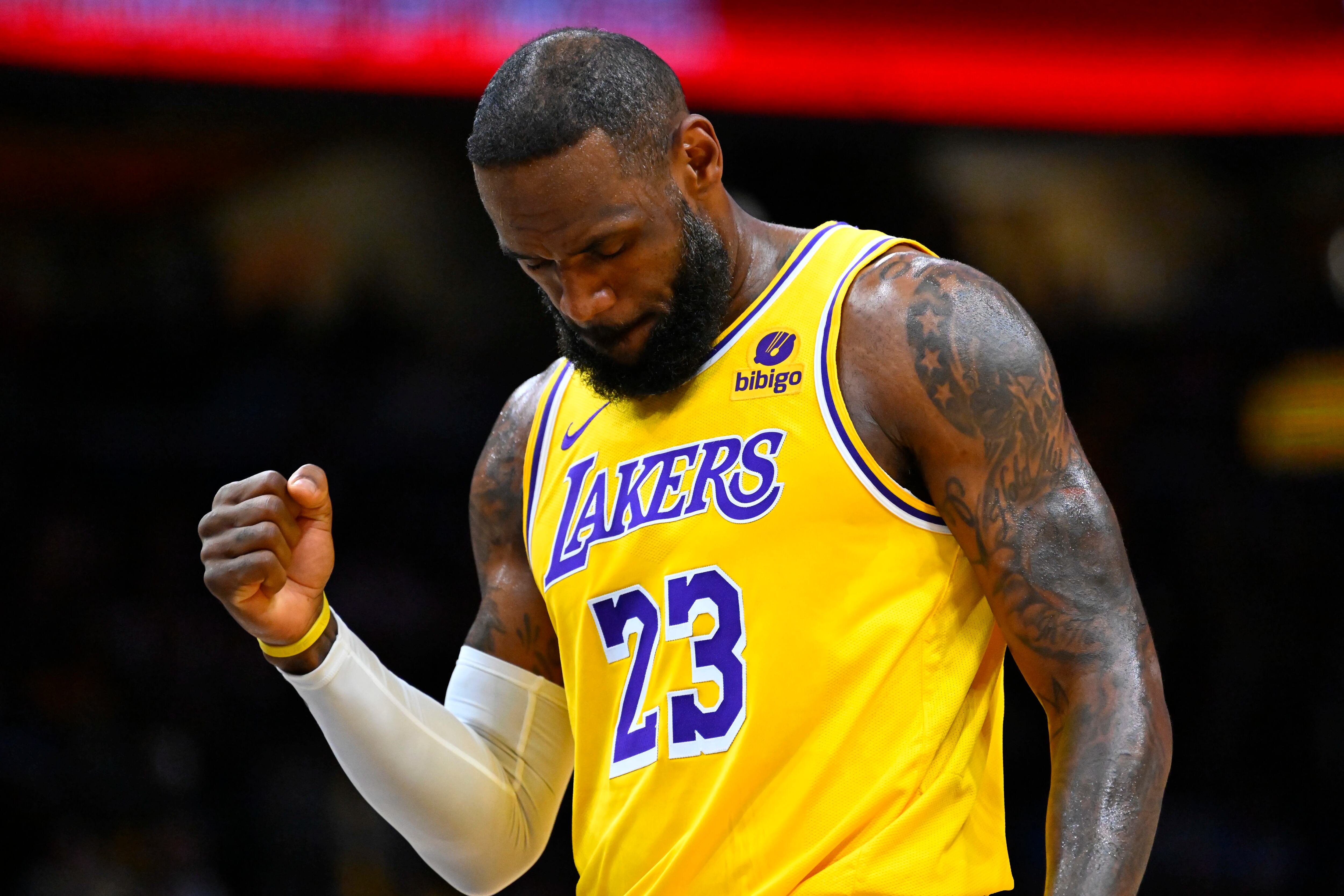 LeBron James and the Lakers won their play-in game Tuesday night against the Pelicans. 