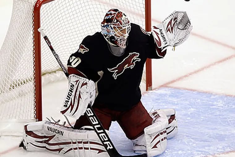 "I am pleased the Flyers thought enough of me to make the trade with the Coyotes," Ilya Bryzgalov said. (Matt York/AP file photo)