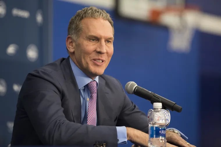 Bryan Colangelo at a June 2017 press conference. 