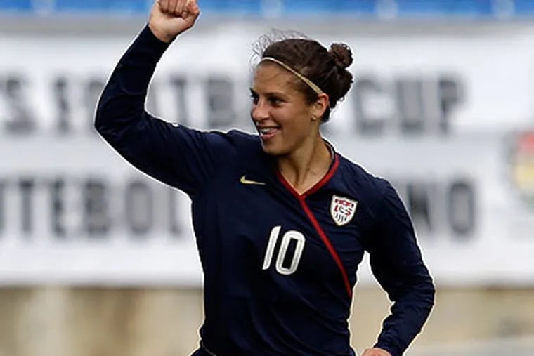 Carli Lloyd did not record any goals or assists in the 2010 Women's Professional Soccer season. (Armando Franca/AP file photo)
