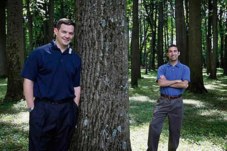 Finite Carbon founders Scott Nissenbaum (left) and Sean Carney see forest-carbon offsets as a way to make money while improving the environment. (Michael S. Wirtz / Staff)