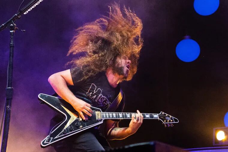 Coheed and Cambria performing at Penn's Landing Festival Pier on July 18, 2018.