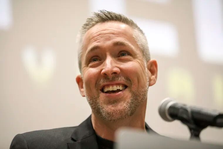 J. D. Greear, president of the Southern Baptist Convention, speaks during an executive committee plenary meeting at the Southern Baptist Convention on Monday, June 10, 2019, in Birmingham, Ala. (Jon Shapley / Houston Chronicle via AP)