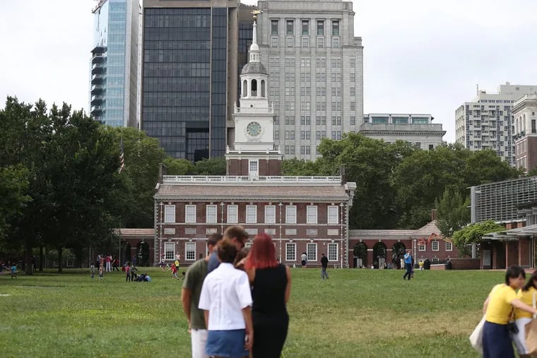 The vast empty space between Independence Hall and Market Street makes it feel like something is missing.