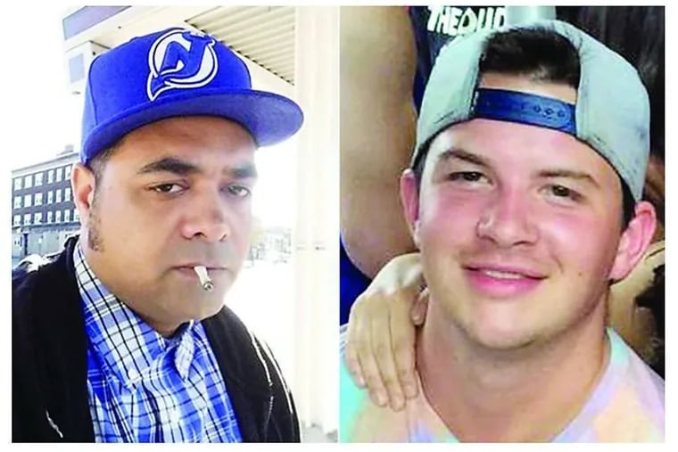 Steven Simminger (left), of Blackwood, N.J., was charged with murder in the March 13, 2016, fatal stabbing of Colin McGovern, 24, of Bucks County, after the two met in a chance encounter at Philadelphia’s Rittenhouse Square.