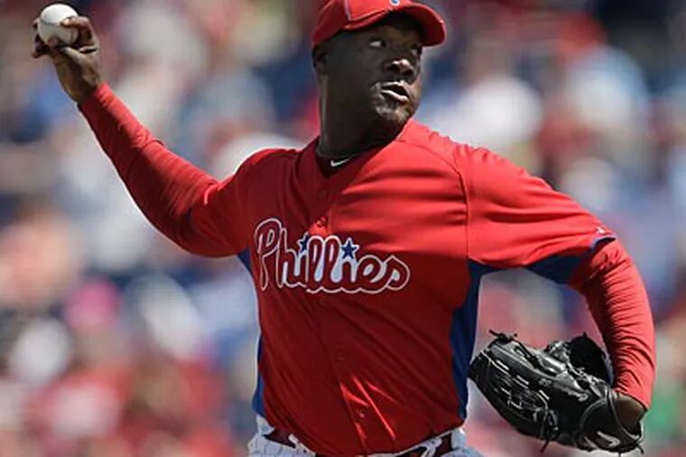 Jose Contreras could close for the Phillies while Brad Lidge is on the disabled list. (David Maialetti/Staff Photographer)