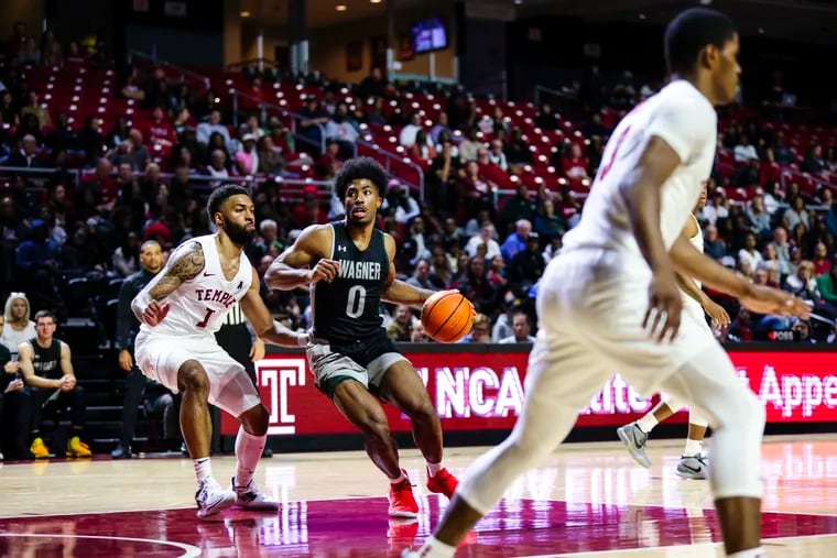 Wagner guard Rahmir Moore, a Philadelphia native, had 13 points and seven rebounds in a season-opening win at Temple.