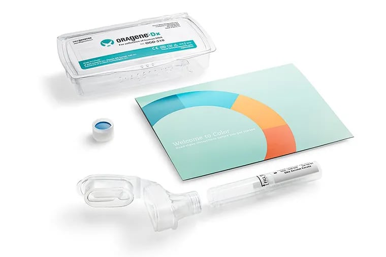 A genetic testing kit from Color Genomics.