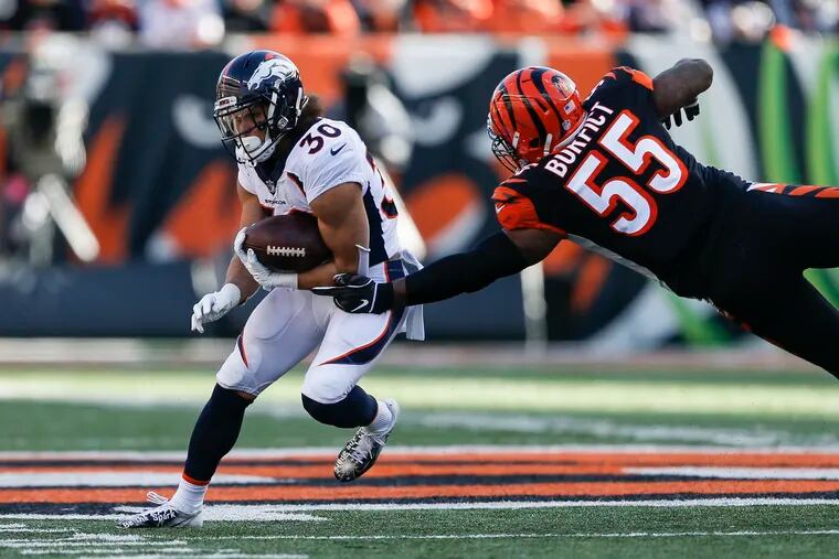 Phillip Lindsay, an undrafted rookie, has shown up while lots of drafted rookies have not.