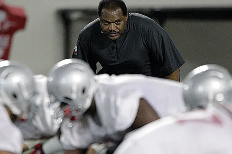 Ohio State assistant head coach and defensive line coach Larry Johnson. (Jay LaPrete/AP)
