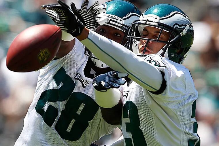 Eagles rookies Earl Wolff (left) and Jordan Poyer (right). (David Maialetti/Staff Photographer)