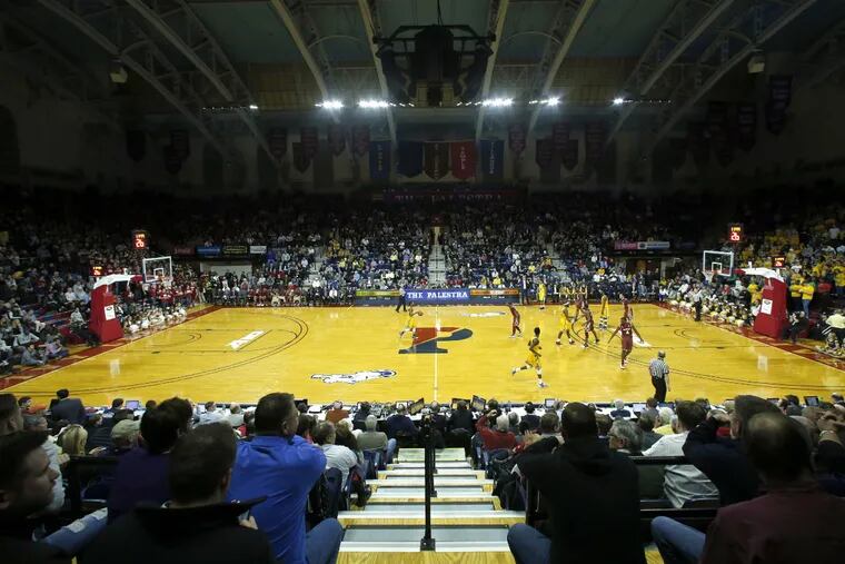 Fans fill the Palestra for a doubleheader celebrating the 60th anniversary of the Big 5, and the arena is a possible place for an Ivy League tournament final.