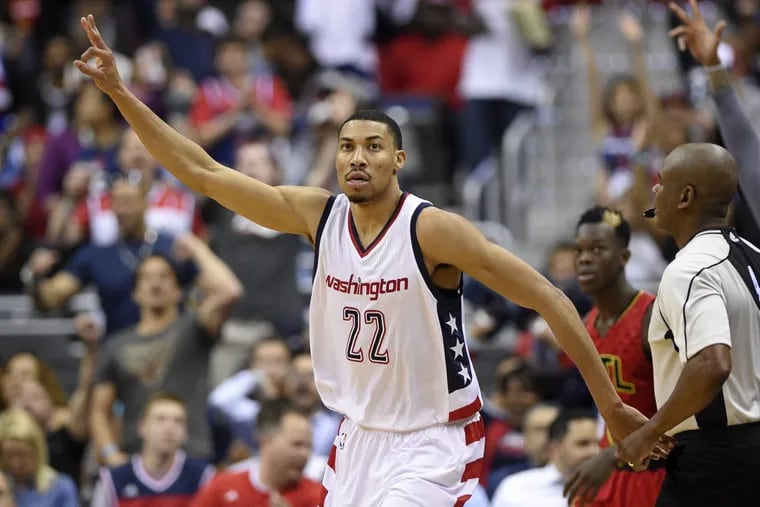 Wizards forward Otto Porter Jr. gestures after hitting a three-pointer last season.