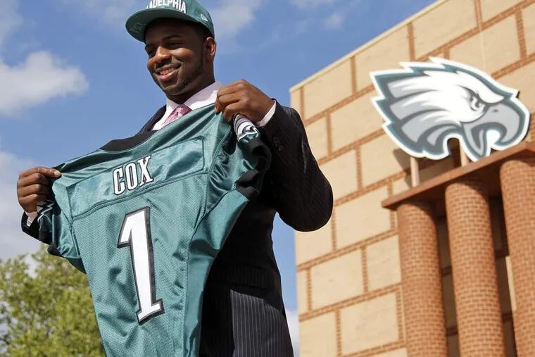 Fletcher Cox seems like a good choice for Eagles at 12th overall.

ASSOCIATED PRESSS