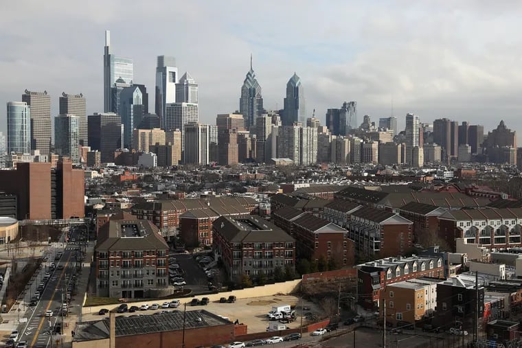 The Center City skyline is pictured in Philadelphia on Friday, Jan. 31, 2020.
