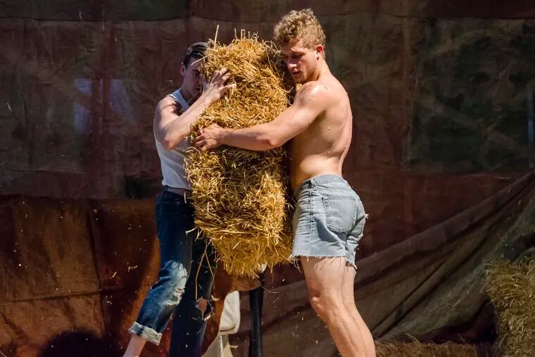 Pictured (Left to Right): Peter Jones and Teddy Fatscher in Brian Sanders' JUNK in "American Standard." (Photo Credit: Ted Lieverman)