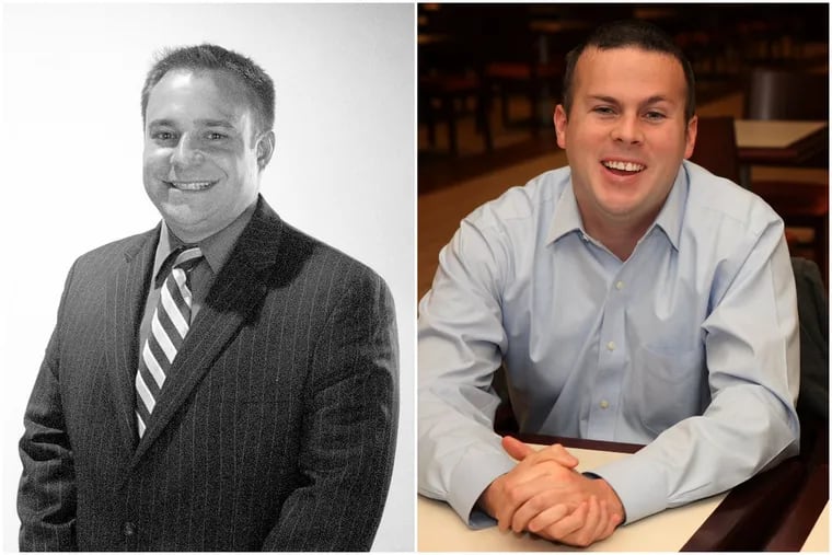State Sen. John Sabatina Jr. (left) is suing state Rep. Kevin Boyle (right), claiming Boyle defamed him in a series of text messages and a bar conversation.
