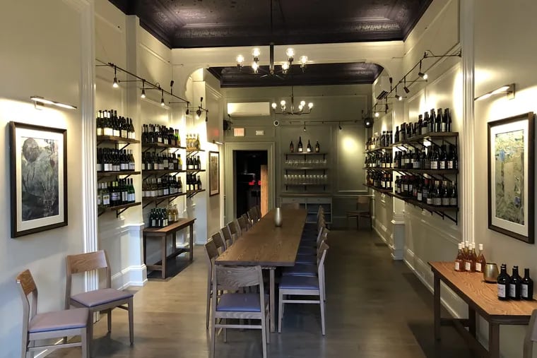 Vernick Wine, at 2029 Walnut St., is a wine shop by day and a private dining room, with a table that can seat up to 32 people, by night.
