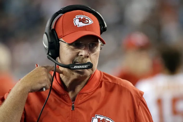 Andy Reid will face former assistant Doug Pederson as a coach for the first time Sunday.