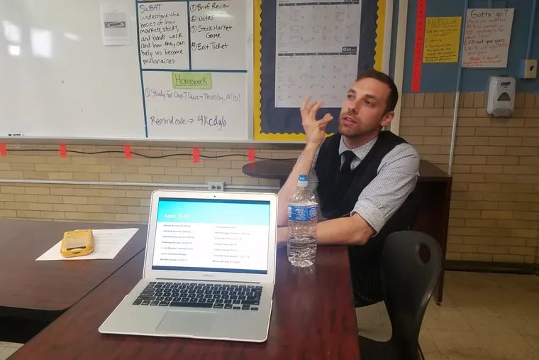 Olney High School teacher Dan LaSalle wants every kid in the school to have the option to take his class on personal finance. The program allows each student to start with an average of $500 to learn saving and investing.