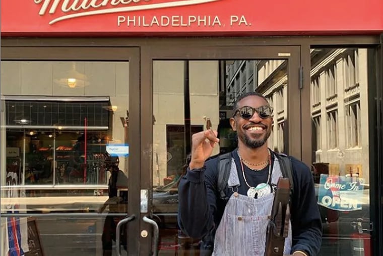 André 3000 pictured in Center City on July 12.