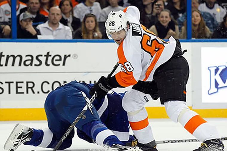 Jaromir Jagr and the Flyers are 1-3-1 in their last five games. (Chris O'Meara/AP)