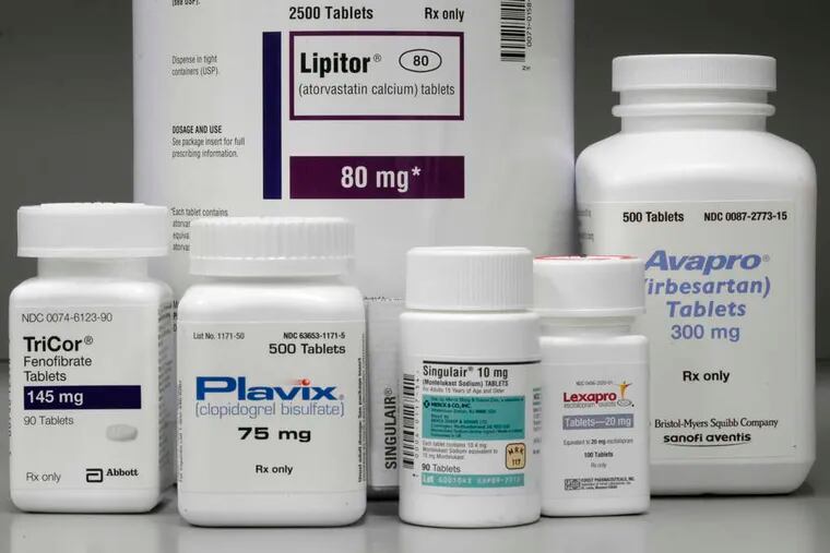 Among the prescription drugs that consumers are paying for are Lipitor, TriCor, Plavix, Singulair, Lexapro, and Avapro.
